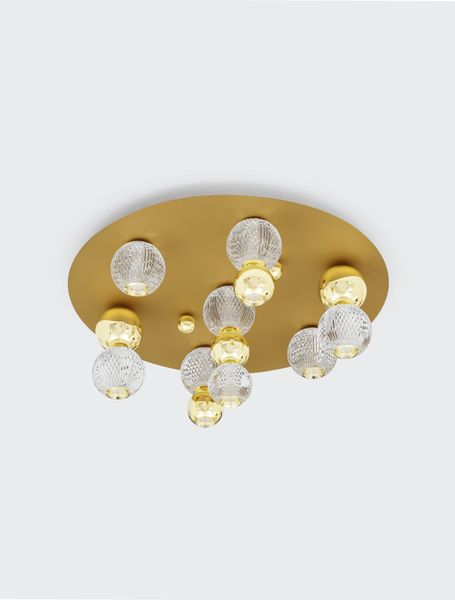Nova Luce BRILLE LED Deckenleuchte Gold 39W Neutralweiss 30,5x66cm dimmbar 9695600