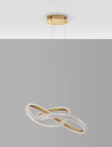 Nova Luce MEDORA LED Pendelleuchte Messing 41,5W Warmweiss 120x52,5cm dimmbar 9748155