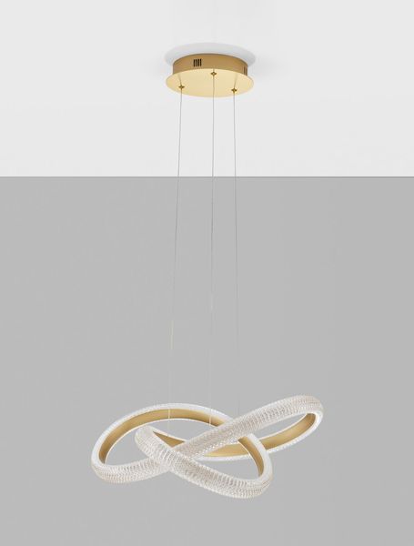 Nova Luce MEDORA LED Pendelleuchte Messing 41,5W Warmweiss 120x52,5cm dimmbar 9748155