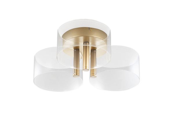Nova Luce GATLIN LED Deckenleuchte Messing 20,5W Warmweiss 15,2x44cm 9756711