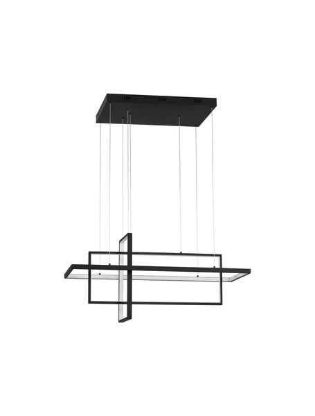 Nova Luce CLEA LED Pendelleuchte Schwarz 59W Steuerbare Lichtfarbe 80x38x120cm dimmbar 9756719