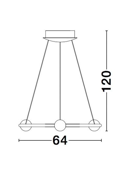 Nova Luce CELIA LED Pendelleuchte Satin 37W Warmweiss 120x64cm dimmbar 9820600