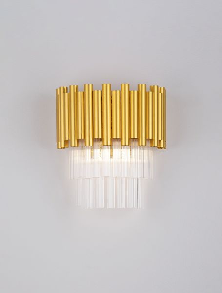 Nova Luce MAGNOLIA Wandleuchte E14 2-fach Gold 24x16,3x26,5cm dimmbar 9824082