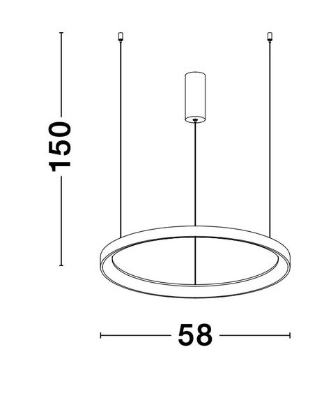 Nova Luce PERTINO LED Pendelleuchte Weiß 48W Warmweiss 150x58cm dimmbar 9853683