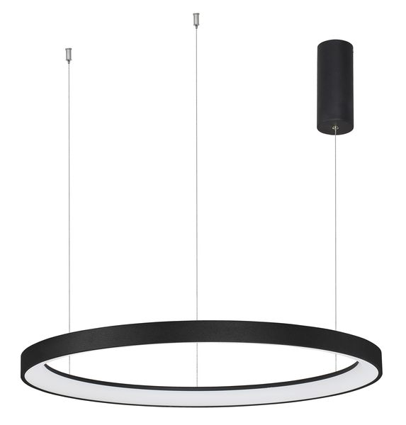 Nova Luce PERTINO LED Pendelleuchte Schwarz 61W Warmweiss 150x78cm dimmbar 9853686