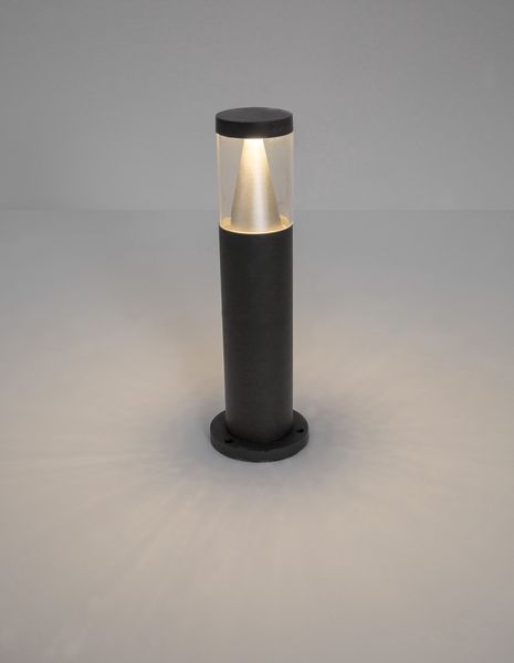 Nova Luce ROCK LED Pollerleuchte Schwarz 10W IP65 Warmweiss 9x9x42cm 9905025