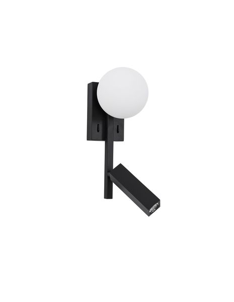 Nova Luce JOLINE LED Wandleuchte Schwarz 8W Neutralweiss 14x10x26cm 9919530