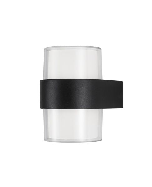 Nova Luce DARF LED Wandleuchte Schwarz 2x5W IP54 Warmweiss 9,5x10,5x13cm 9925666