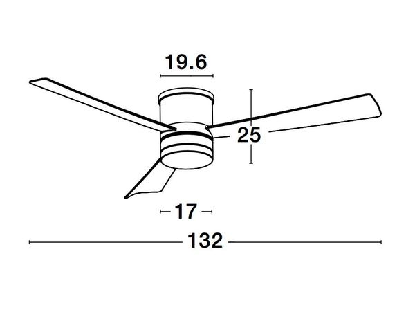 Nova Luce SILKY LED Ventilator Weiß 18W Warmweiss 25x132cm 9953015