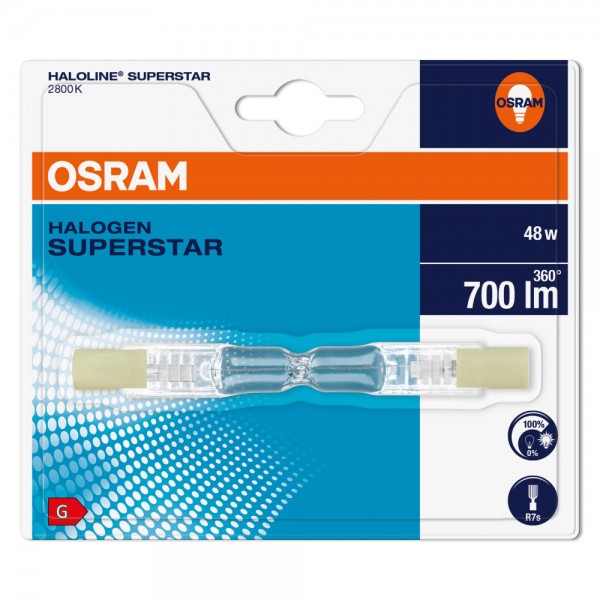 Osram R7s Lampe Haloline Superstar 48W 700Lm Warmweiss 4008321977571