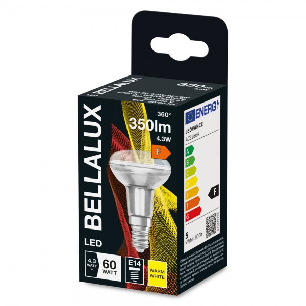 BELLALUX Retrofit E14 / R50 LED Strahler 4,3W 36° warmweiss wie 60W