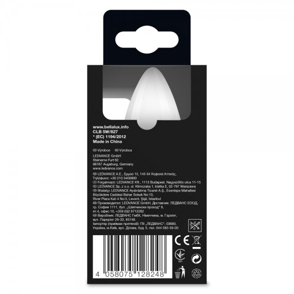 BELLALUX E14 LED Kerze 5W B40 matt warmweiss wie 40W