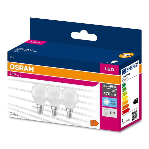 OSRAM LED VALUE CLASSIC 40 4.9WE14 Lampe 470lm 4000K neutralweiss wie 40W 4058075476219