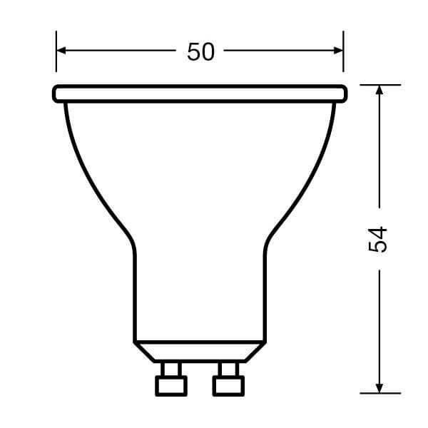 OSRAM LED VALUE PAR16 80 36 ° 6.9W GU10 Spot, Strahler 575lm 3000K warmweiss wie 80W 4058075598737