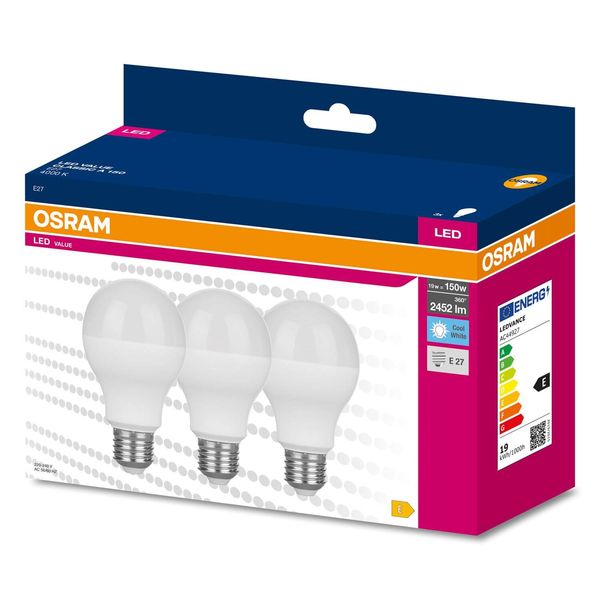 OSRAM LED VALUE CLASSIC A 150 19W E27 Lampe 2542lm 4000K neutralweiss wie 150W 4058075634435