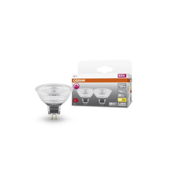 2er-Pack OSRAM LED SUPERSTAR MR16 12V 5W 927 GU5.3 Spot, Strahler 345lm 2700K warmweiss wie 35W dimmbar 4099854103377