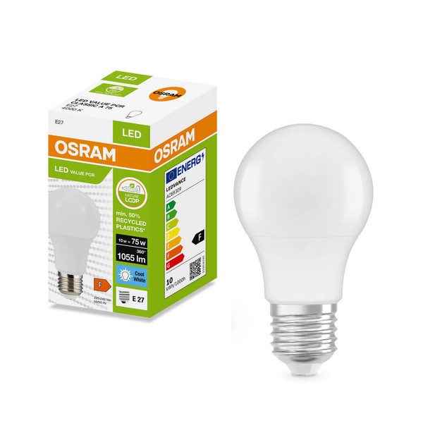 OSRAM LED Lampe E27 Classic matt A75 10W 1055lm Neutralweiss 4000K wie 75W 4099854531750