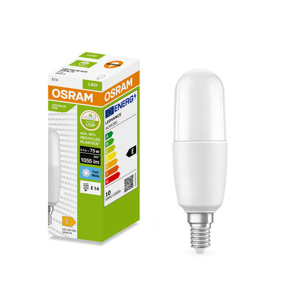 OSRAM LED Lampe Stabform E14 Stick matt 9.5W 1055lm Neutralweiss 4000K wie 75W 4099854535611