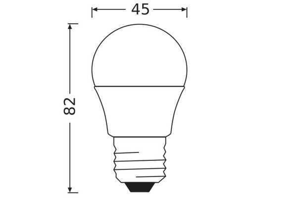 2er-Pack OSRAM LED Lampe E27 Value Classic P matt P40 4.9W 470lm Warmweiss 3000K wie 40W 4099854546686