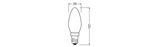OSRAM LED Kerze E14 Value Classic B matt B25 2.8W 250lm Neutralweiss 4000K wie 25W 4099854547898