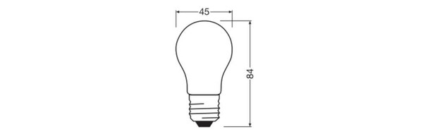 OSRAM LED Lampe E27 Classic Filament matt P60 5.9W 806lm Warmweiss 2700K wie 60W 4099854566257