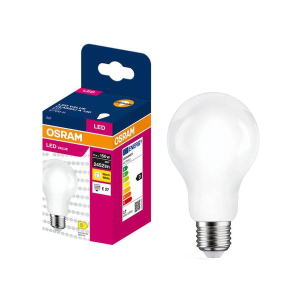 OSRAM LED Lampe E27 Classic Filament matt A150 17W 2452lm Warmweiss 2700K wie 150W 4099854567100