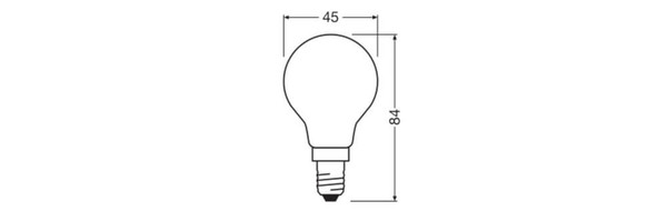 OSRAM LED Lampe E14 Classic Filament matt P25 1.8W 250lm Neutralweiss 4000K wie 25W 4099854568084