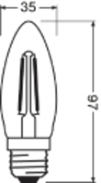 OSRAM LED Kerze E27 Classic Filament B25 1.8W 250lm Neutralweiss 4000K wie 25W 4099854569180