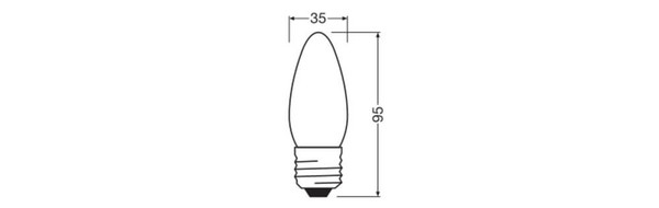 OSRAM LED Kerze E27 Classic Filament matt B75 7.5W 1055lm Neutralweiss 4000K wie 75W 4099854569982