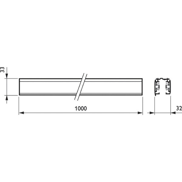 Philips 3-Phasen Stromschiene 1m Weiß RCS750 3C L1000 WH XTS4100-3 8711559381107