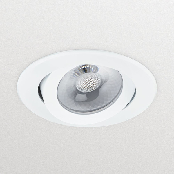 Philips LED Einbaustrahler CoreLine Gen2 schwenkbar Ø7,8cm 7,2W 650lm Warmweiss 3000K dimmbar IP44 Weiß Betondecken-Version 8719514938434