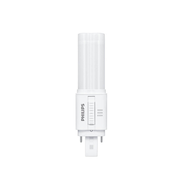 Philips LED Kompaktlampe PL-C G24d 2-Pin CorePro KVG + 230V 5,9W 850lm warm-/neutral-/tageslichtweiss 3000/4000/6500K CCT wie 13W 8721103035011