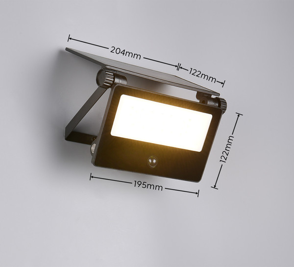 Reality R22106132 Moura LED Wandleuchte 18W Schwarz Matt IP54 CCT einstellbare Lichtfarbe