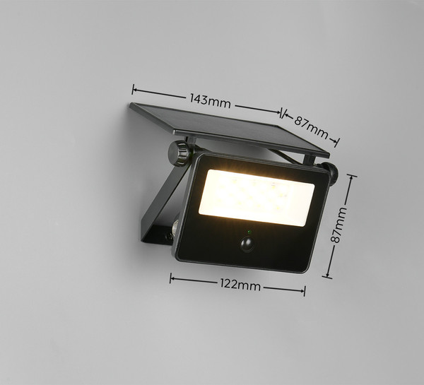 Reality R22109132 Moura LED Wandleuchte 10W Schwarz Matt IP54 CCT einstellbare Lichtfarbe