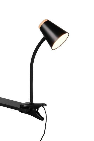 Reality R25831102 Pongo LED Klemmleuchte 4,5W Schwarz warmweiss
