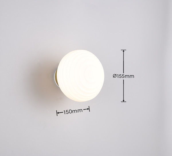 Reality R27771101 Earl LED Wandleuchte 1,5W ⌀15,5cm Messing Matt warmweiss Touch