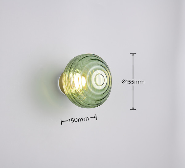 Reality R27771115 Earl LED Wandleuchte 1,5W ⌀15,5cm Messing Matt warmweiss Touch