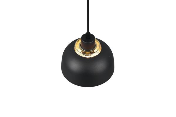 Reality Punch Pendelleuchte E27  ⌀18cm Schwarz Matt Höhenverstellbar