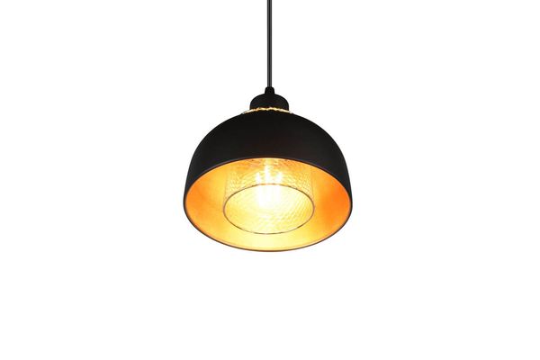 Reality Punch Pendelleuchte E27  ⌀18cm Schwarz Matt Höhenverstellbar