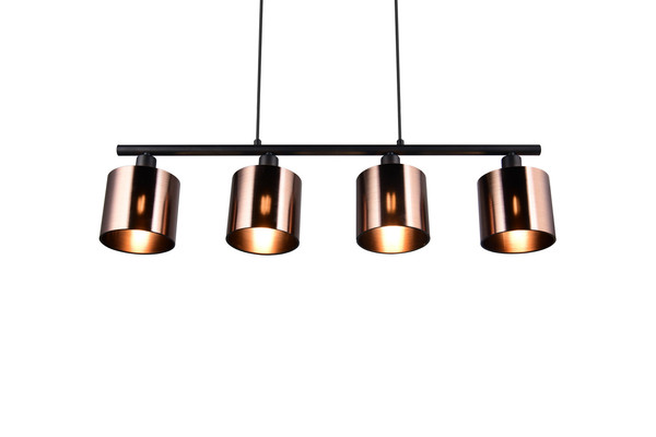 Reality R36304064 Jason E14 Pendelleuchte 4-fach ⌀12cm Bronzefarbig