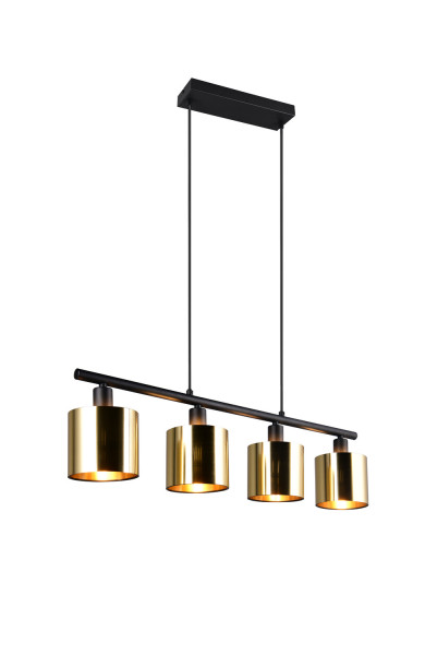 Reality R36304079 Jason E14 Pendelleuchte 4-fach ⌀12cm Goldfarbig