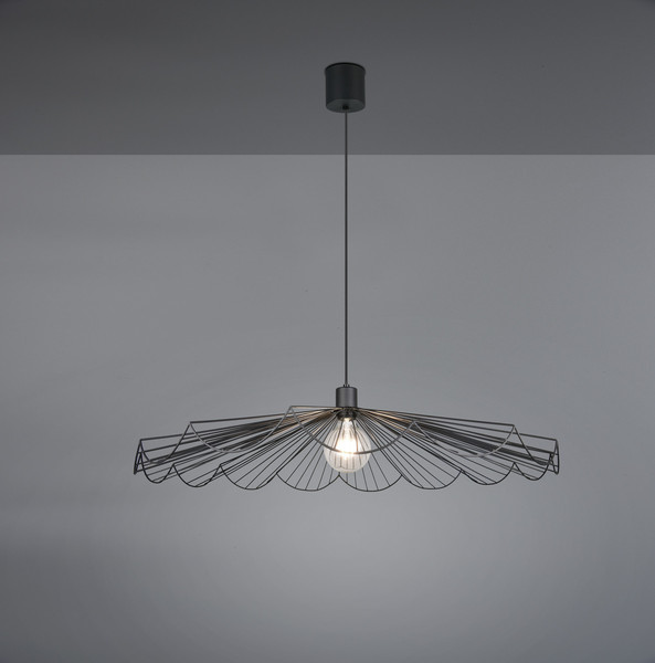 Reality R36431932 Margarita E27 Pendelleuchte ⌀80cm Schwarz Matt