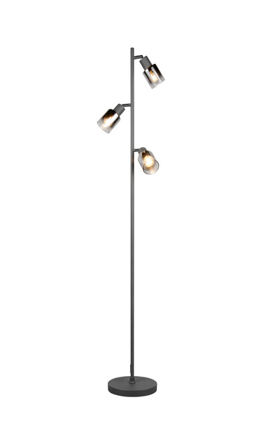 Reality R41783042 Cadiz E14 Stehleuchte 3-fach ⌀23cm Schwarz Matt