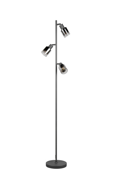 Reality R41783042 Cadiz E14 Stehleuchte 3-fach ⌀23cm Schwarz Matt