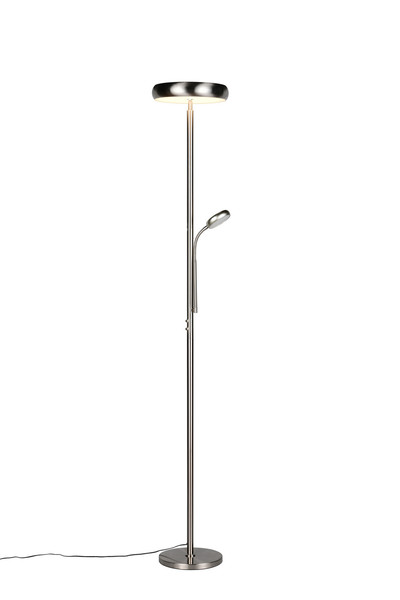 Reality R45741107 Palermo LED Stehleuchte 5W ⌀28cm dimmbar Nickel Matt CCT einstellbare Lichtfarbe