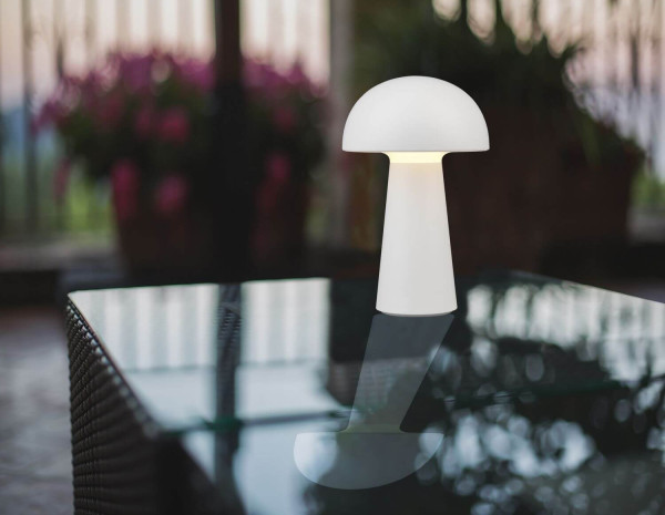 Reality Lennon LED Tischleuchte  2W ⌀13,6cm Weiß IP44 warmweiss