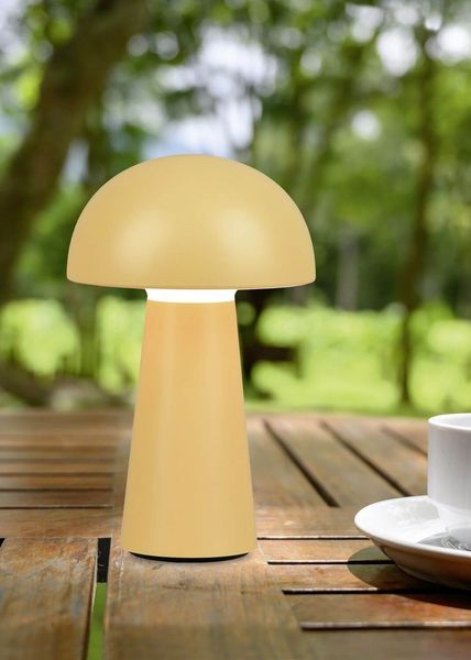 Reality Lennon LED Tischleuchte  2W ⌀13,6cm Illuminate Gelb IP44 warmweiss Touch