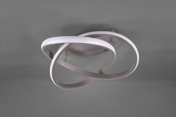 Reality Course LED Deckenleuchte  18W ⌀45cm dimmbar Nickel Matt warmweiss