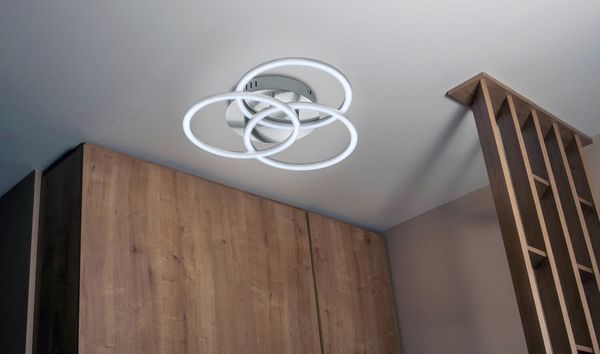 Reality Circle LED Deckenleuchte  27W dimmbar Nickel Matt CCT einstellbare Lichtfarbe Nachtlicht