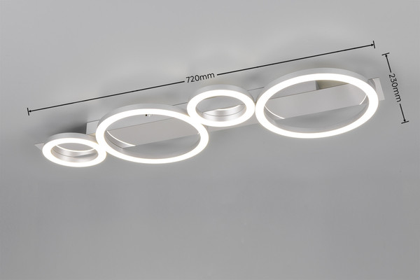 Reality R64821106 Lumos LED Deckenleuchte 26,5W Chrom neutralweiss